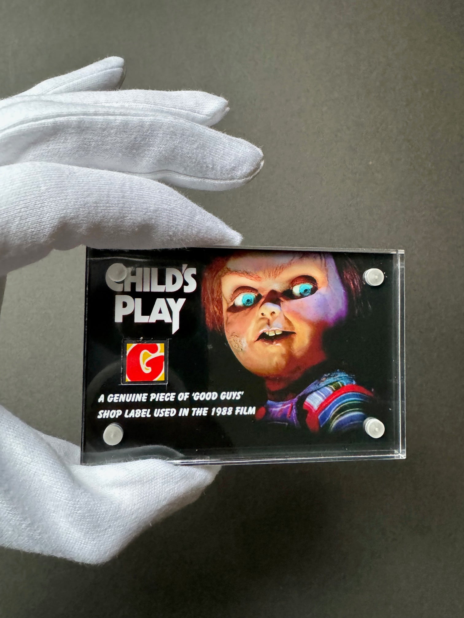 Child’s Play (1988) - A Piece of ‘Good Guys’ Label used in the Film